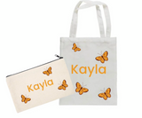 Personalised canvas tote bag & pencil case