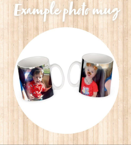 personalised Photo mugs plain