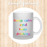 Personalised Frosted Glass Mug